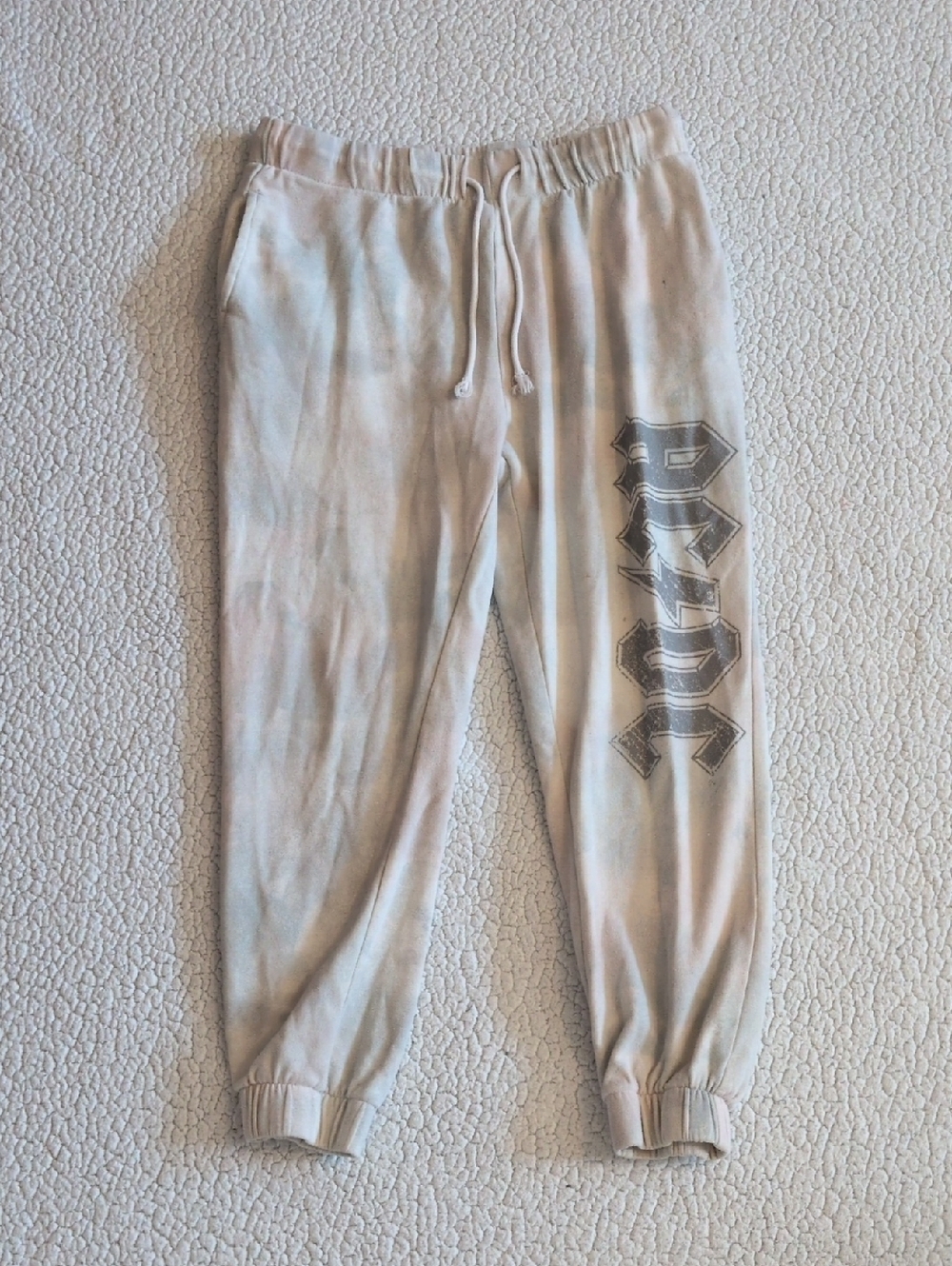 ACDC Tie Dye Grunge Distressed Joggers Style RockNRoll Band Sweatpants Cyberpunk